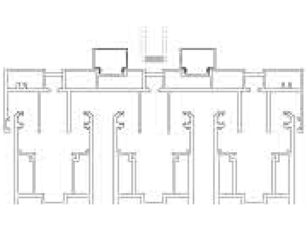 Exploded assembly drawing of the 50 series sliding door sash and track profiles