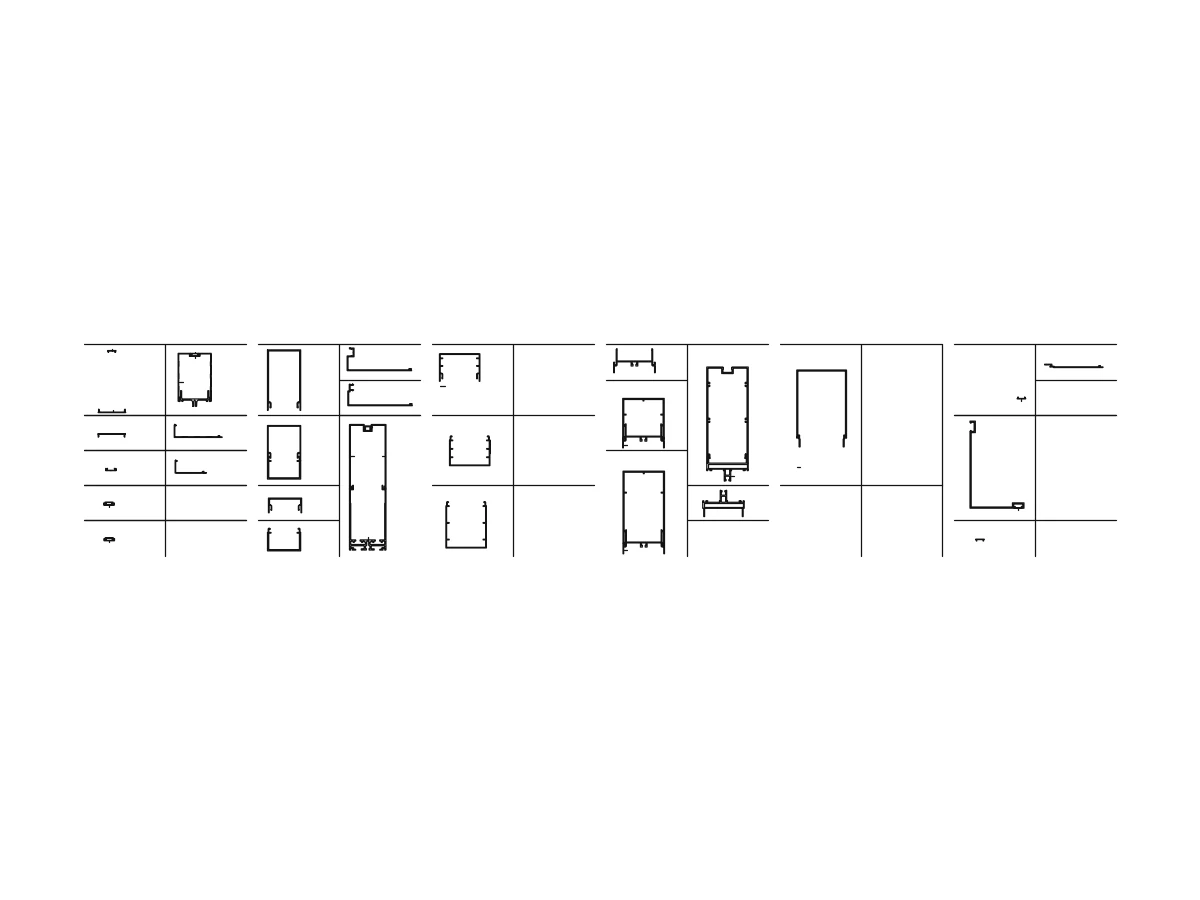 Wide profile table of the aluminium clad steel curtain wall set