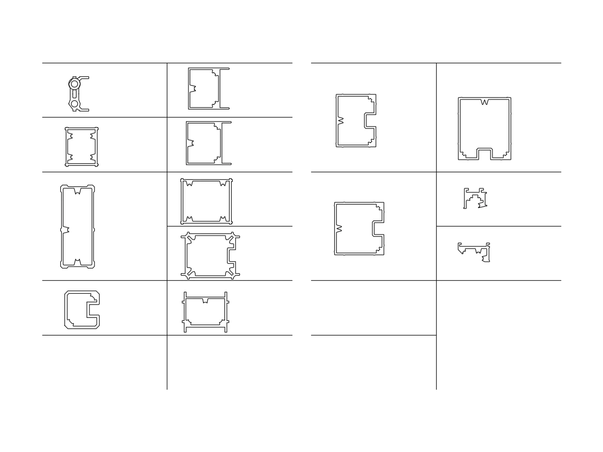 Section drawing of the curtain wall transom with the T shaped coupling member
