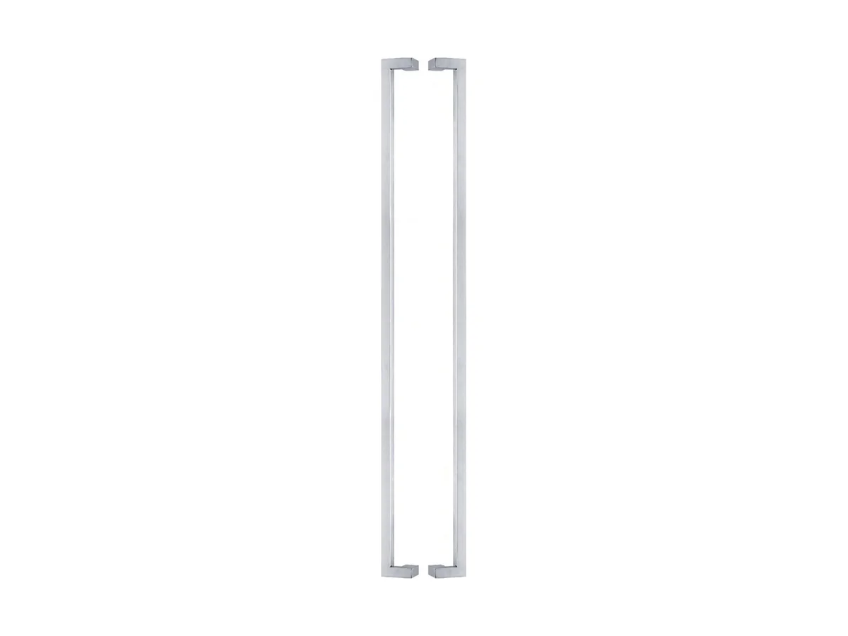 Circular ring pull door handle with a single face mount on a light background, catalogue studio shot