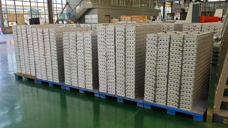 Finished aluminium profiles staged in the Adam Alux production hall