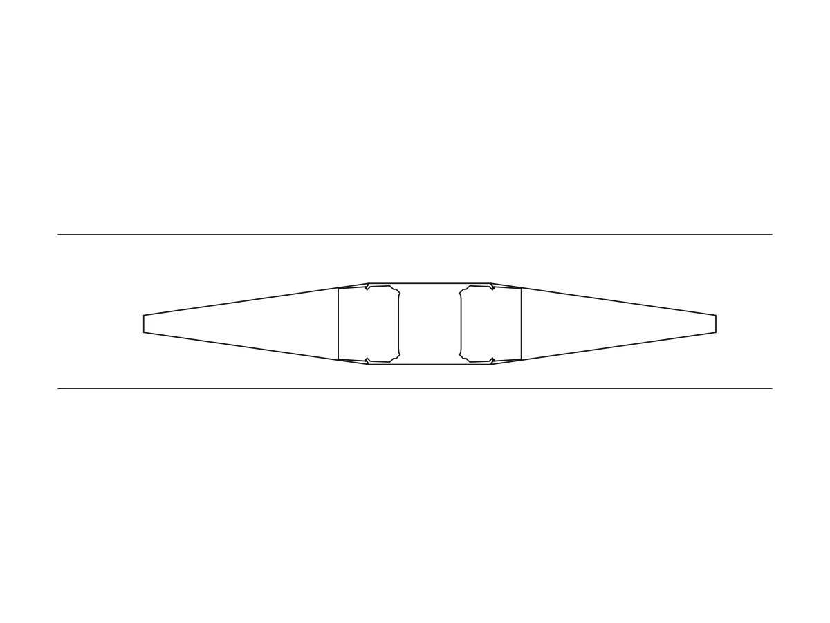 Spar-shaped louver blade section with the twin chamber inside, from the shading catalogue
