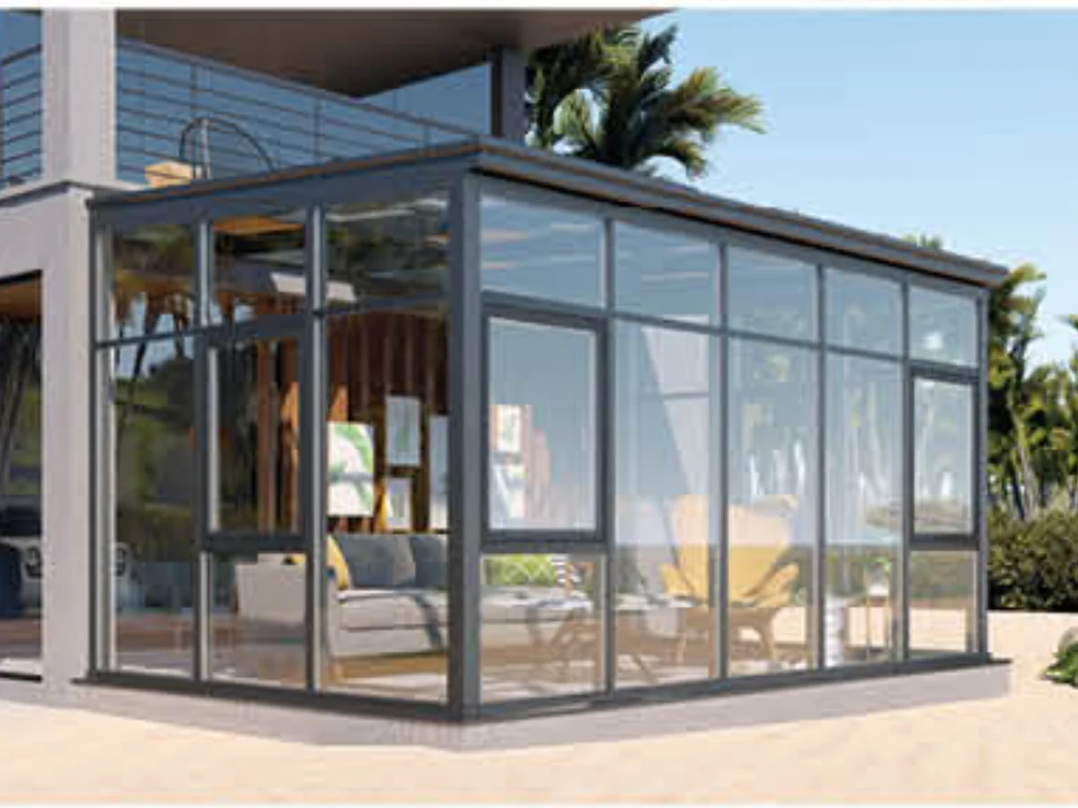 Sunrooms range scene two, catalogue design rendering