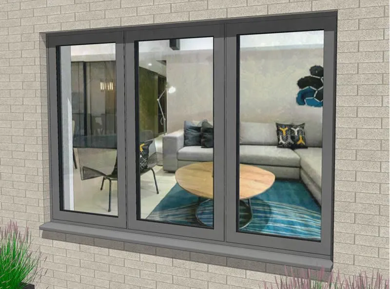 50 aluminium window detail view